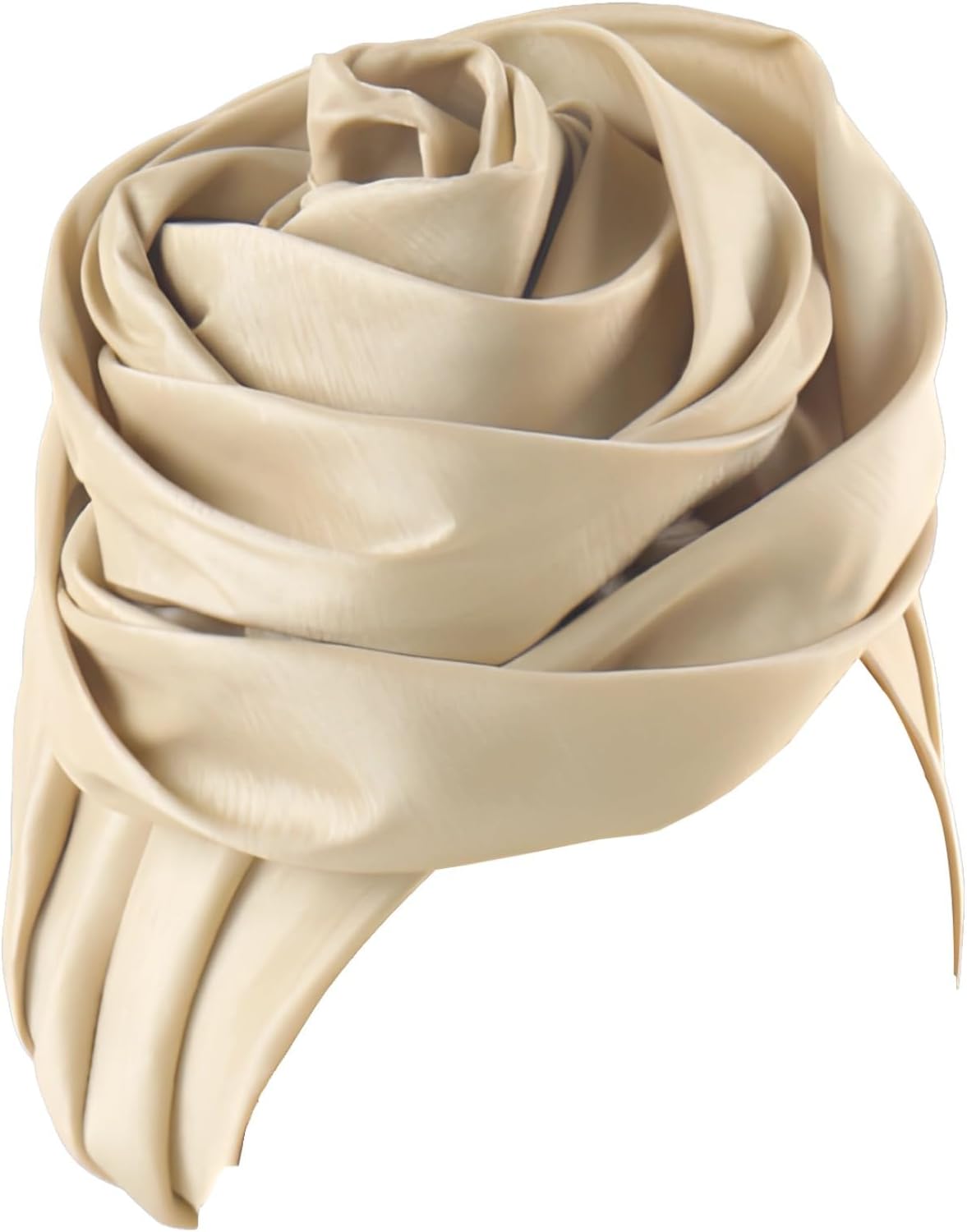 Pre-Tied Rose Head Scarf, Shiny Muslim Turban, Ethnic Style Headwear, Ideal For Wedding Parties