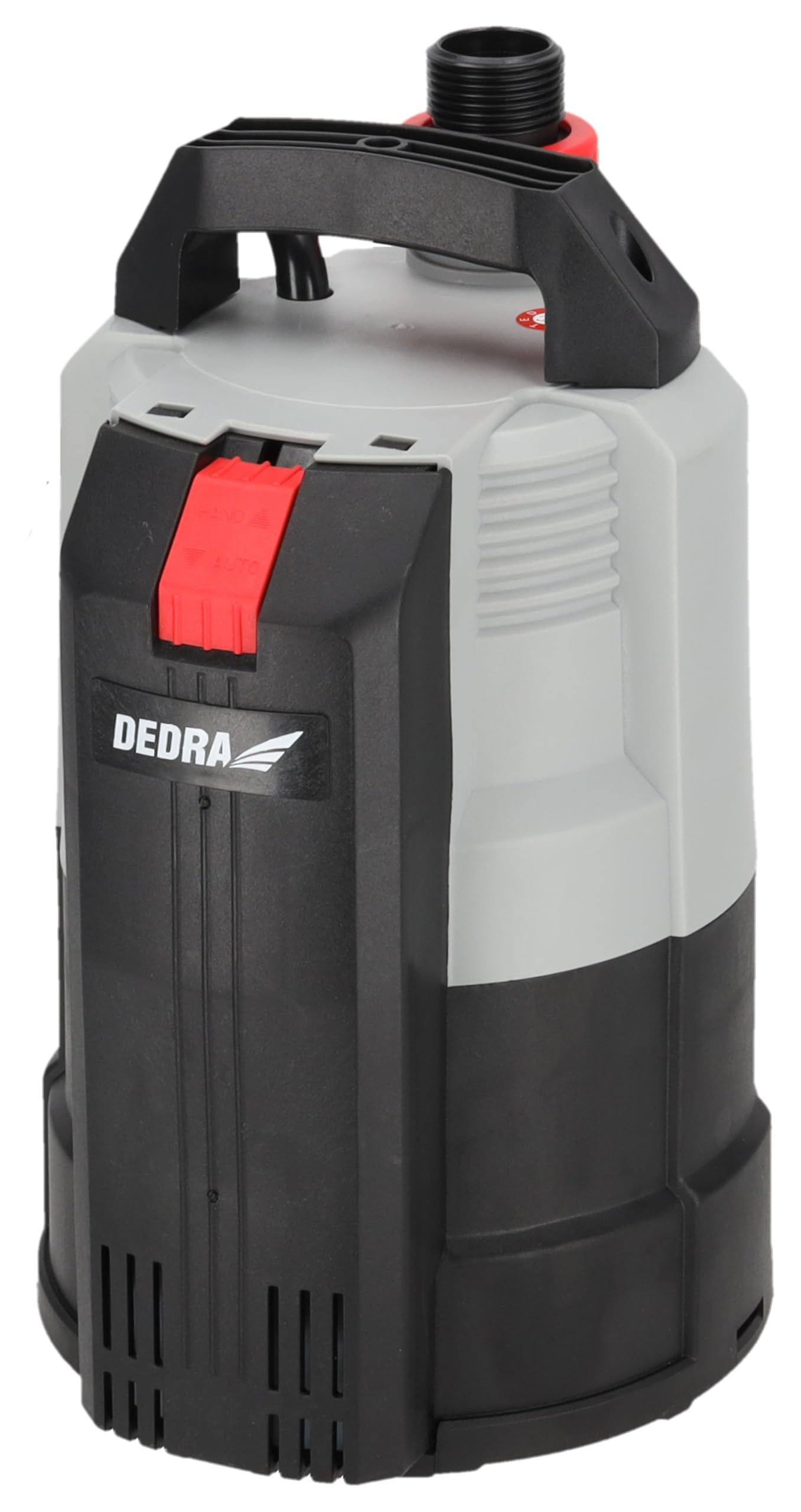 Tauchpumpe für sauberes und schmutziges Wasser DEDRA, Flachsaugpumpe, 350 W, Fördermenge: 4500 l/h, zwei Betriebsmodi, Flachsaugfunktion, Abpumpen bis auf 1 mm Wasserstand