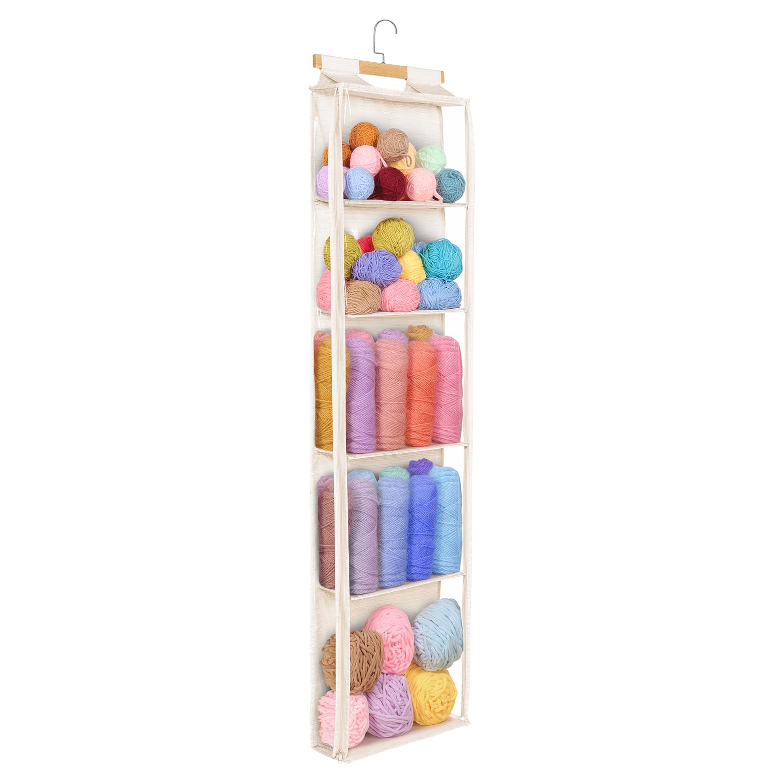 LOVEGRASS Clear Knitting Organizer Storage with Zippers for Crochet Lovers