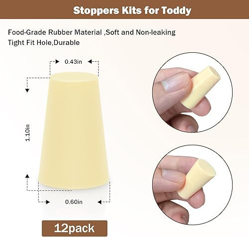 Miniatura 7 de Filtros de café reutilizables compatibles con Toddy Cold Brew Maker – Filtros y tapones lavables para sistema de preparación fría, funciona con