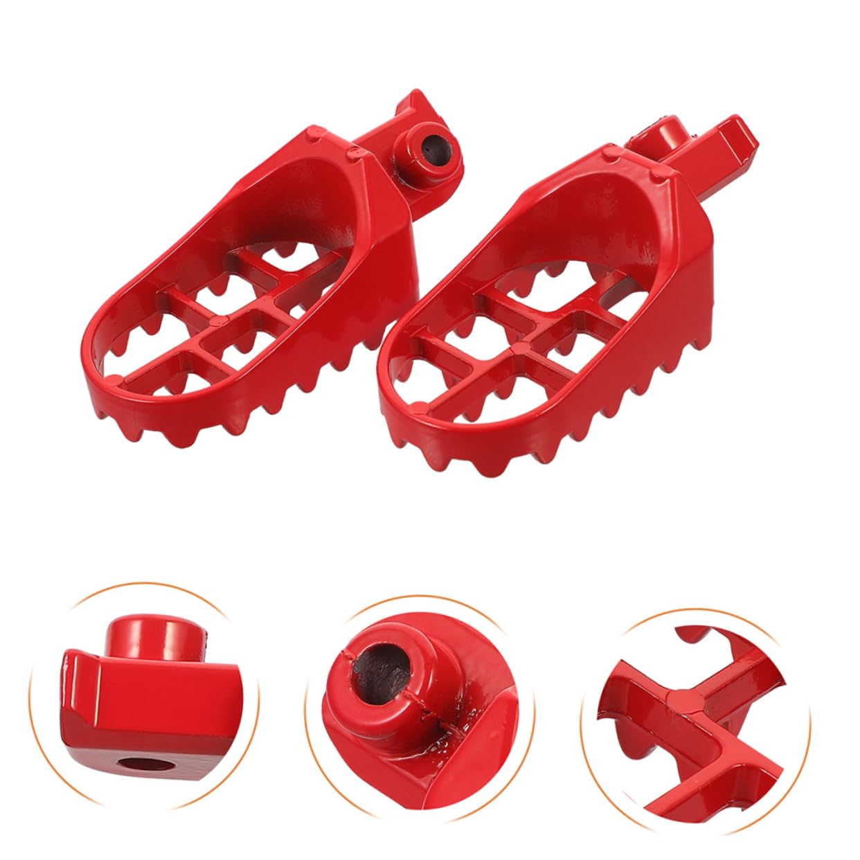 Estriberas Delanteras para Pit Bike 4 Piezas de Aluminio Rojo