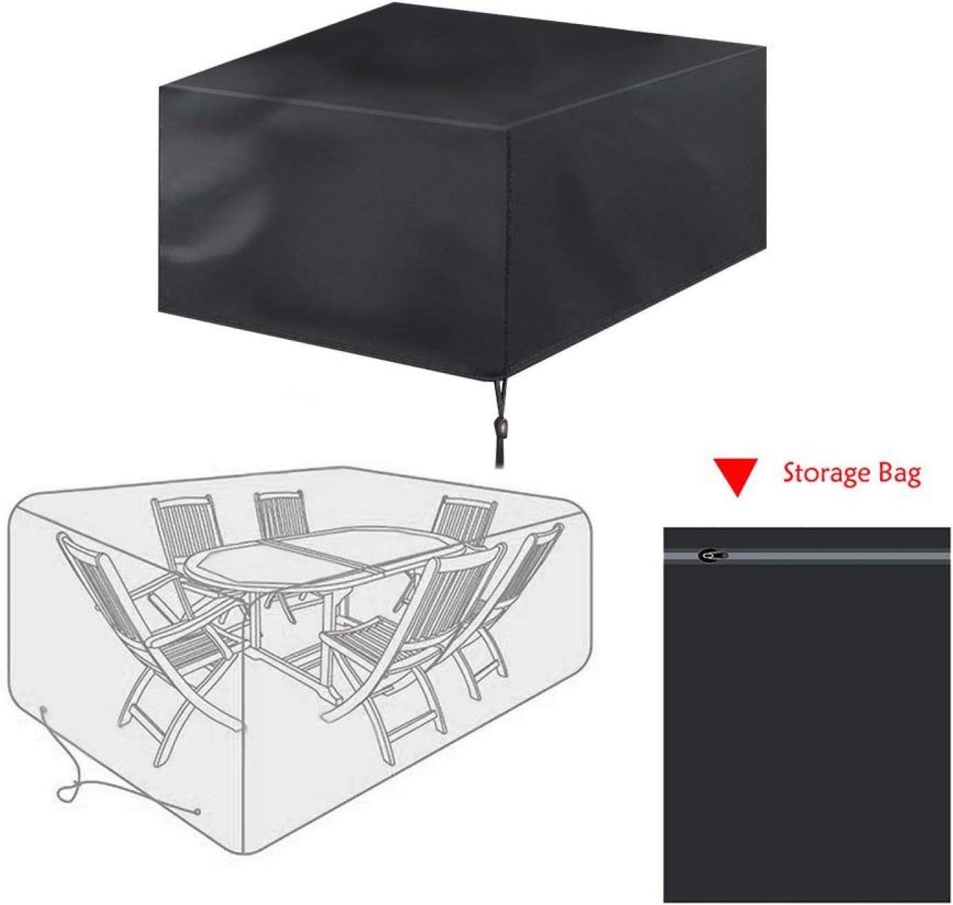 EVTSCAN Waterproof Sofa Cover,Outdoor Waterproof Dust-Proof Patio Furniture Protective Cover Sofa Dining Table
