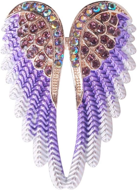 Angel Wings Brooch Pin Lovely Vintage Rhinestone Lapel Pin Brooch Crystal Badge Brooch Anti-glare Hat Bag Accessories for Women Fashion Jewelry