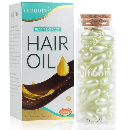 Hair Capsules Hair Treatment Oil Care For Split Ends and Dry Scalp Hair - with MACADAMIA TERNFOLIA Seed Oil - For Wavy, Curly, Natural Hair- 50