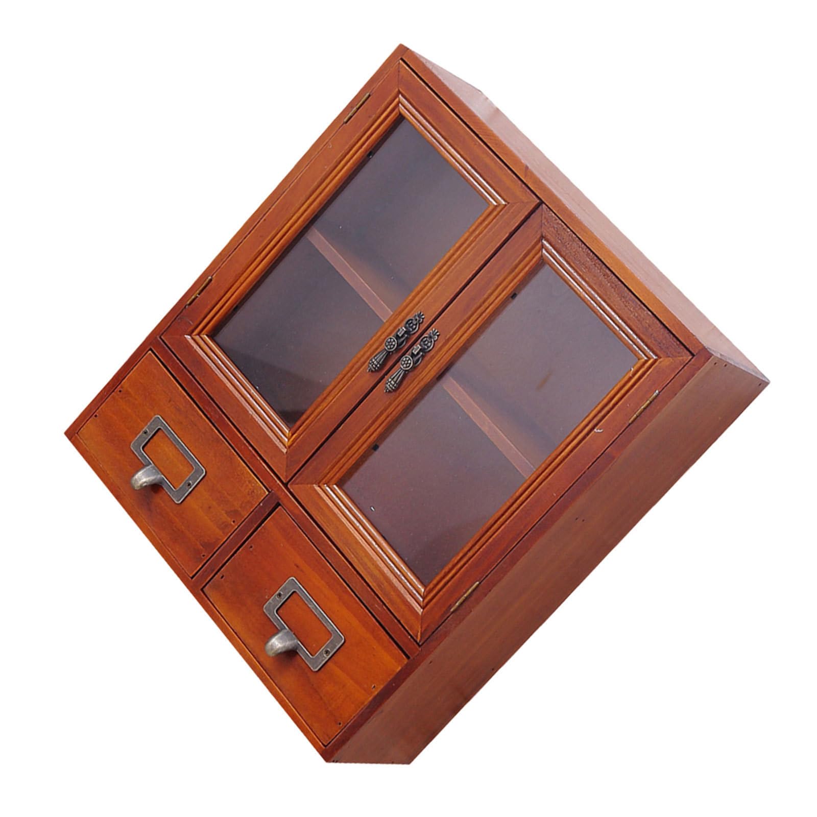 Doppelter Türschrank aus Holz im Vintage Stil mit vielfältigen Schubladen für Küchenorganisation und Schlafzimmernutzung