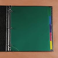 Vista 4 de JAM PAPER Separadores de Índice de Plástico de 5 Pestañas - 9 3/4 x 11 1/2 pulgadas - Multicolor Surtido - 5 Separadores con Pestañas/Paquete