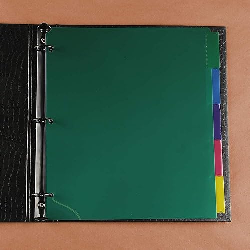 Miniatura 4 de JAM PAPER Separadores de Índice de Plástico de 5 Pestañas - 9 3/4 x 11 1/2 pulgadas - Multicolor Surtido - 5 Separadores con Pestañas/Paquete