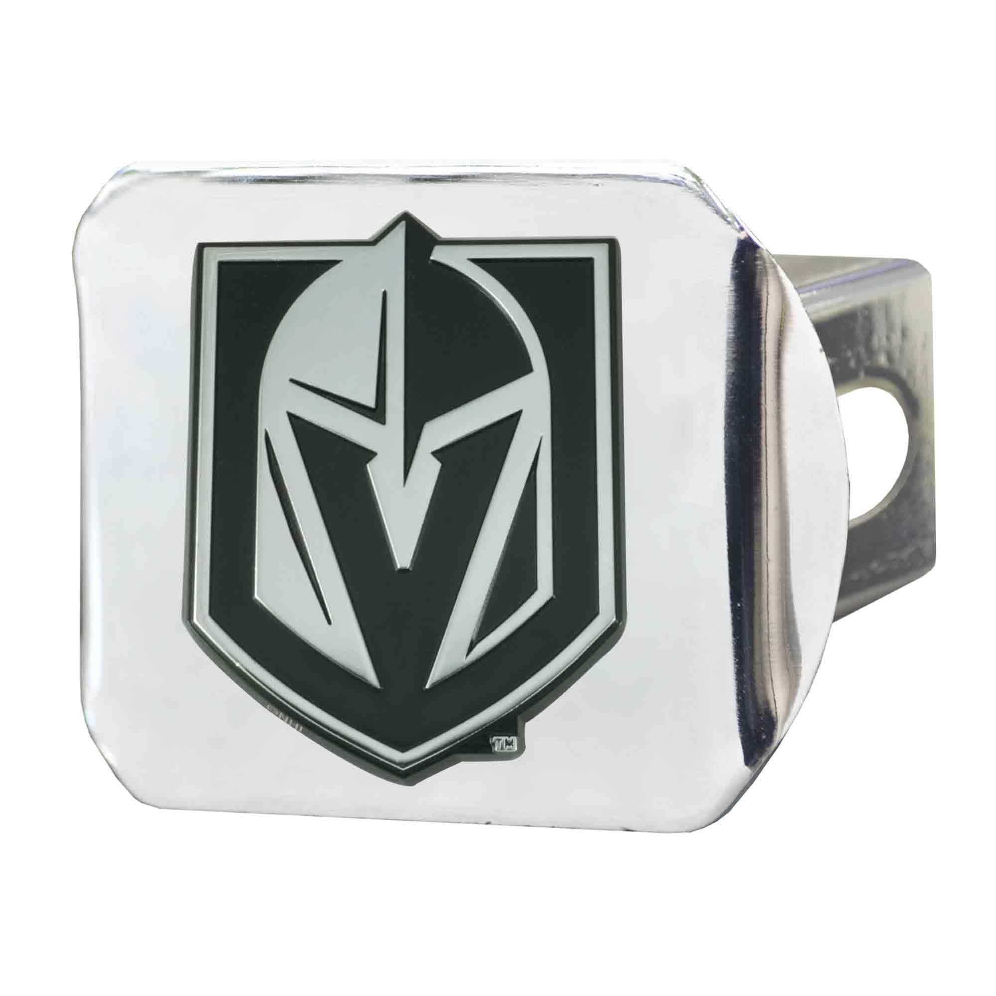 FANMATS 24551 Vegas Golden Knights Chrome Metal Hitch Cover with Chrome Metal 3D Emblem