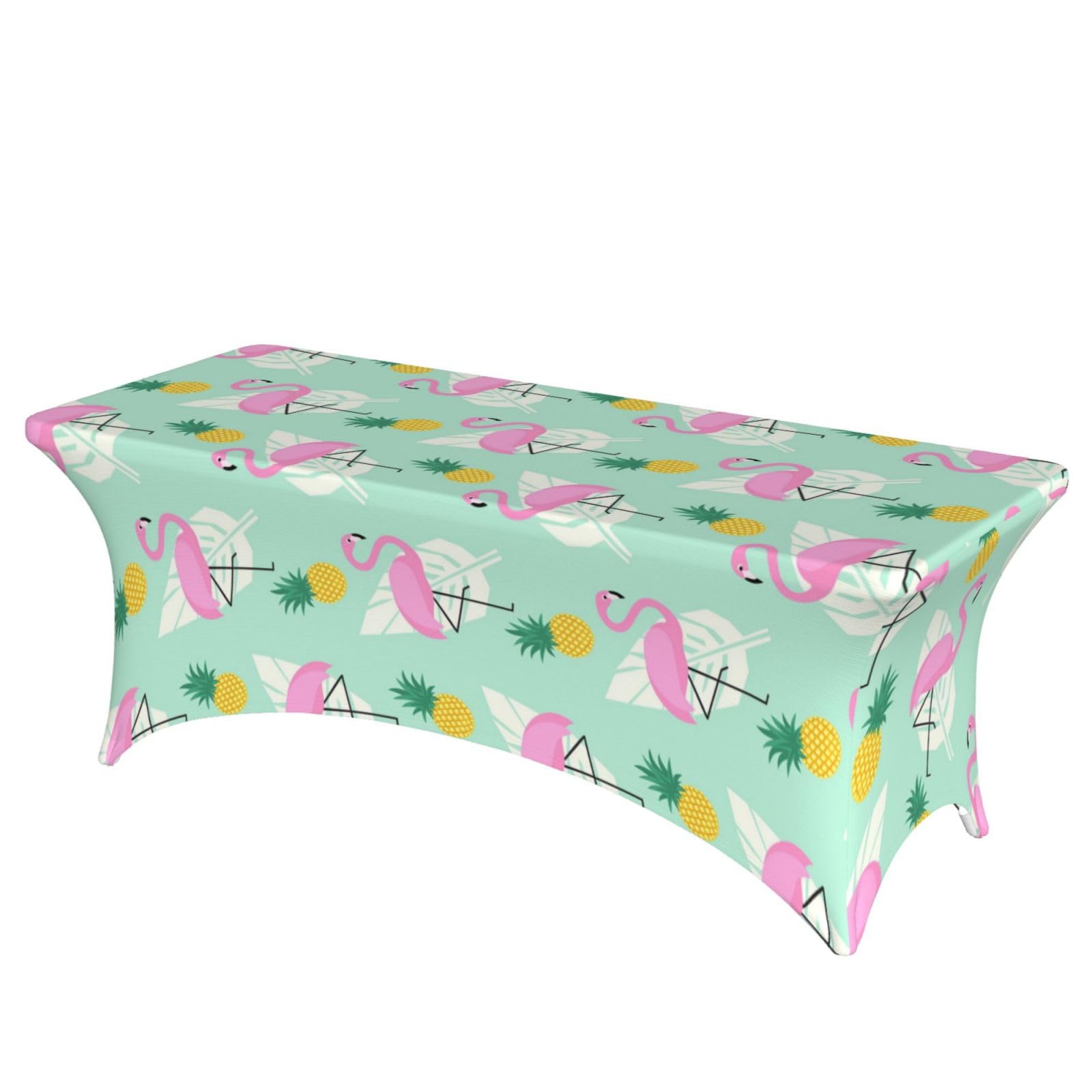 ERCgad Red Flamingo Pineapples Print Rectangular Tablecloth Dining Banquet Party Events Home Celebration Table Cover