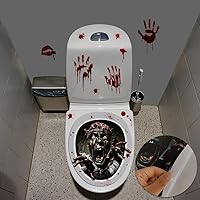 Vista 6 de Pegatinas de pared para decoración de terror de Halloween para interiores, calcomanías de pared para decoración de baño de Halloween Ratones
