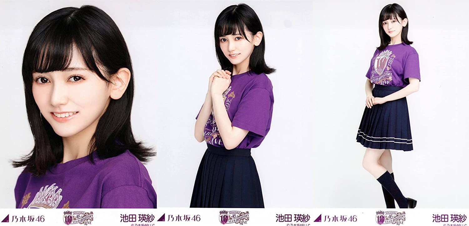 Amazon.co.jp: 乃木坂46 ランダム生写真 10thBDライブTシャツ 紫ver. 3