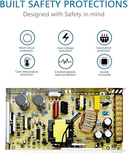 Miniatura 10 de SHNITPWR Fuente de alimentación de 12 V 40 A 480 W Interruptor regulado Transformador de potencia AC 110V 220V a DC 12 voltios 40amp 38A 35A 32A 30A