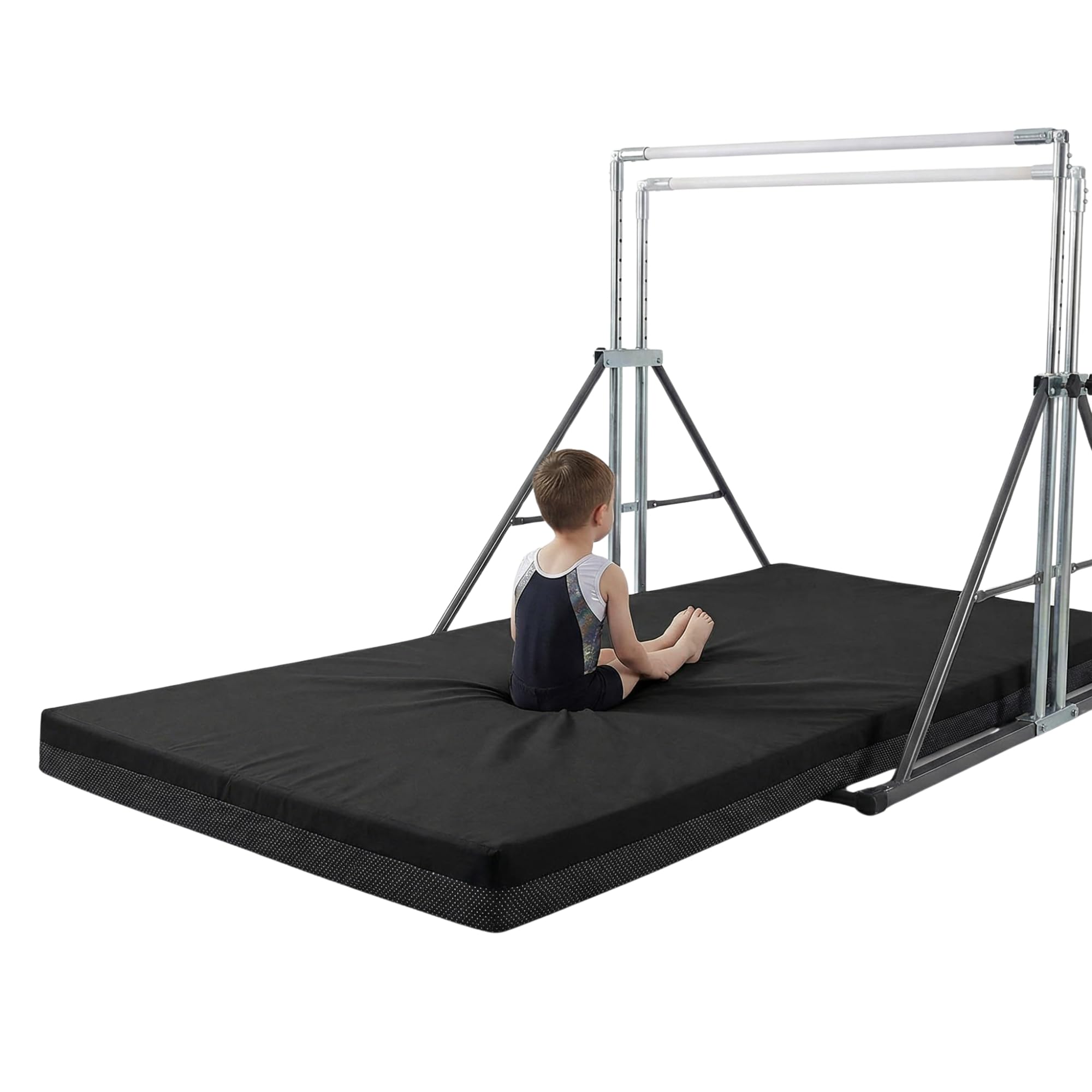 Non Slip Crash Mat For Gymnastics Bars Training Horizantel Bar Landing Crashing [135cm x 100cm x 8cm, Black]