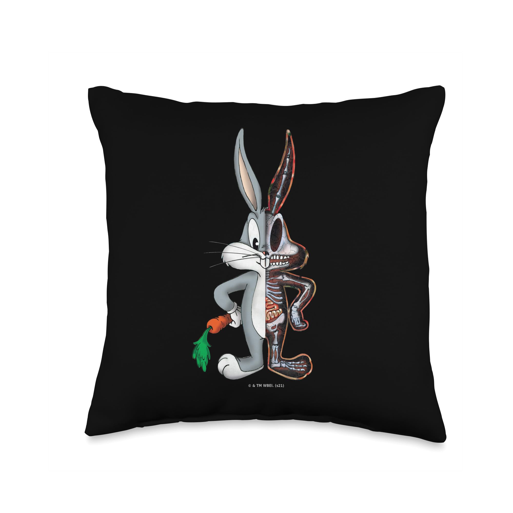 Amazon.com: Looney Tunes Bugs Bunny - Almohada de medio esqueleto