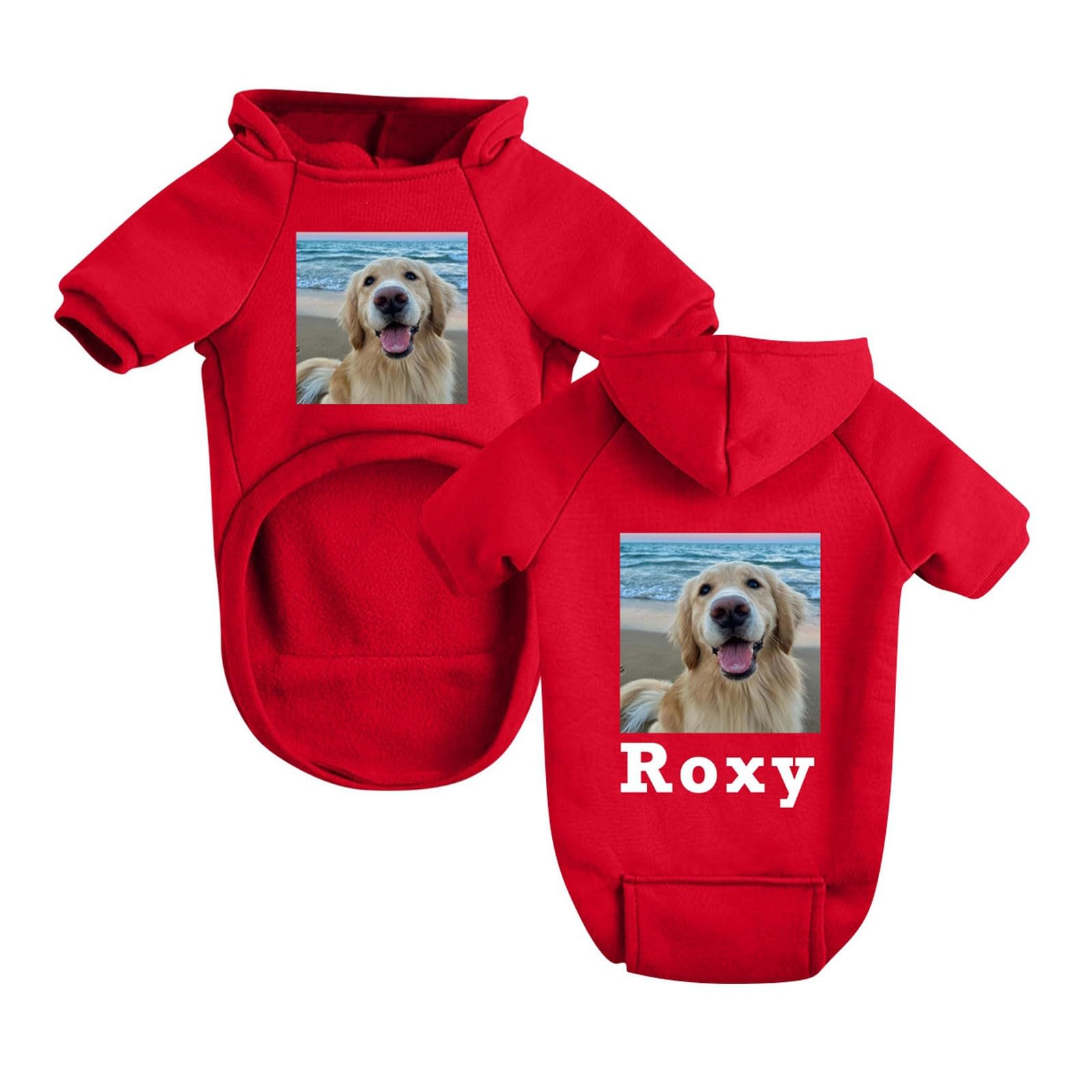 Custom Dog Hoodie, Personalized Photo/Text Pet Pullover Sweatshirt, Design Your Own Pet Hoodie For Small and Medium Pets