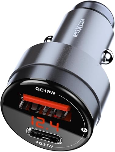 Moxom MX-VC44 48W Superfast Car Charger with Smart Digital Display