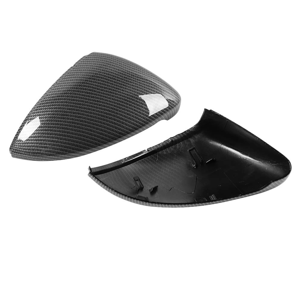 Copri specchietto retrovisore, 2 Pezzi Copri specchietto retrovisore in Fibra di Carbonio ABS Adatto per Golf 7 2014-2018