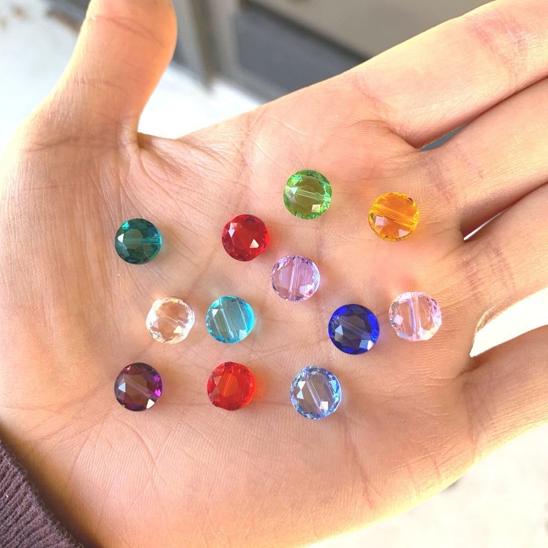 25pcs Adabele Austrian 8mm Faceted Flat Round Coin Loose Crystal Beads Capri Blue Compatible with Swarovski Preciosa 5052 SSMR825 - Image 5