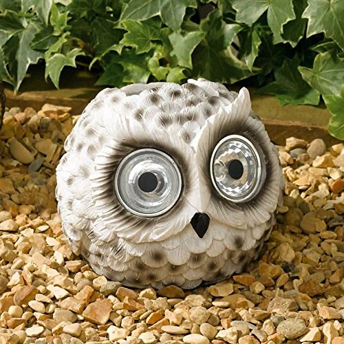Altuna/bikain - Lampes de Jardin Hibou et Chouette Solaires en Polyresine Extérieur