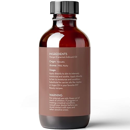 Miniatura 8 de Pure Body Naturals Aceite de Nangai, 4 fl oz - Cosechado silvestre y prensado en frío en Vanuatu - Sin diluir y 100% puro