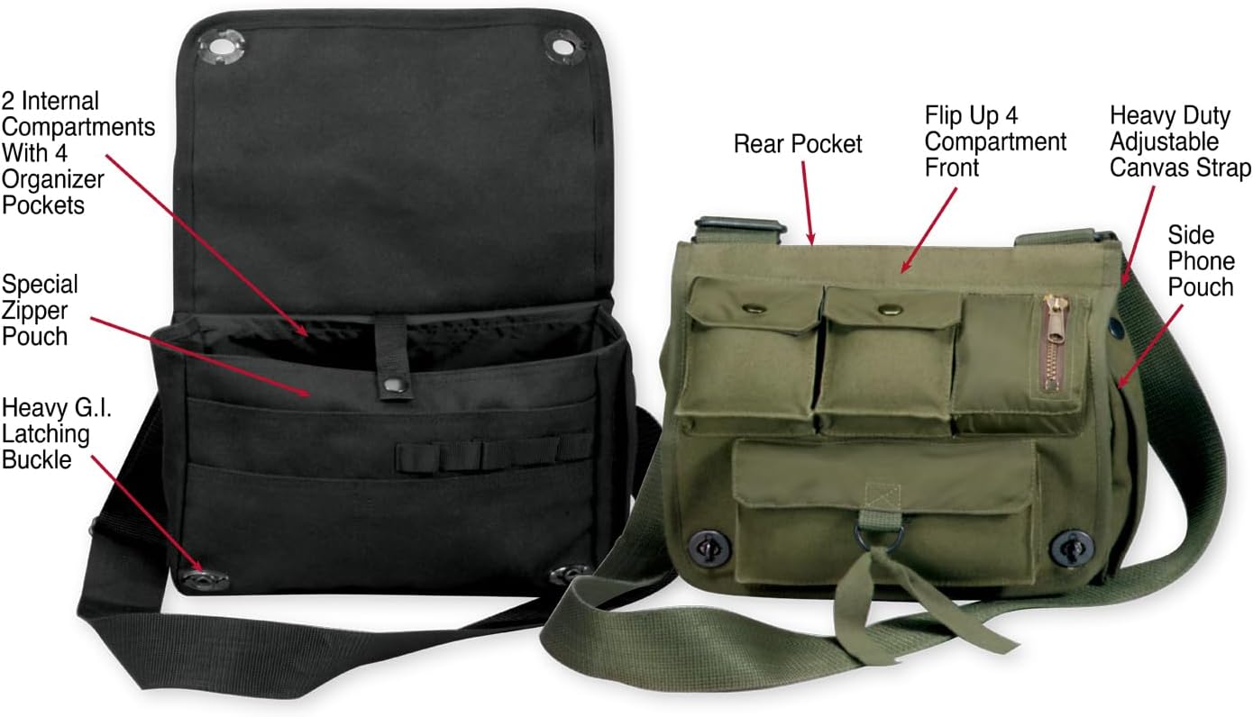 Rothco Venturer Survivor Shoulder Bag – Compact Multi-Compartment EDC Crossbody Bag