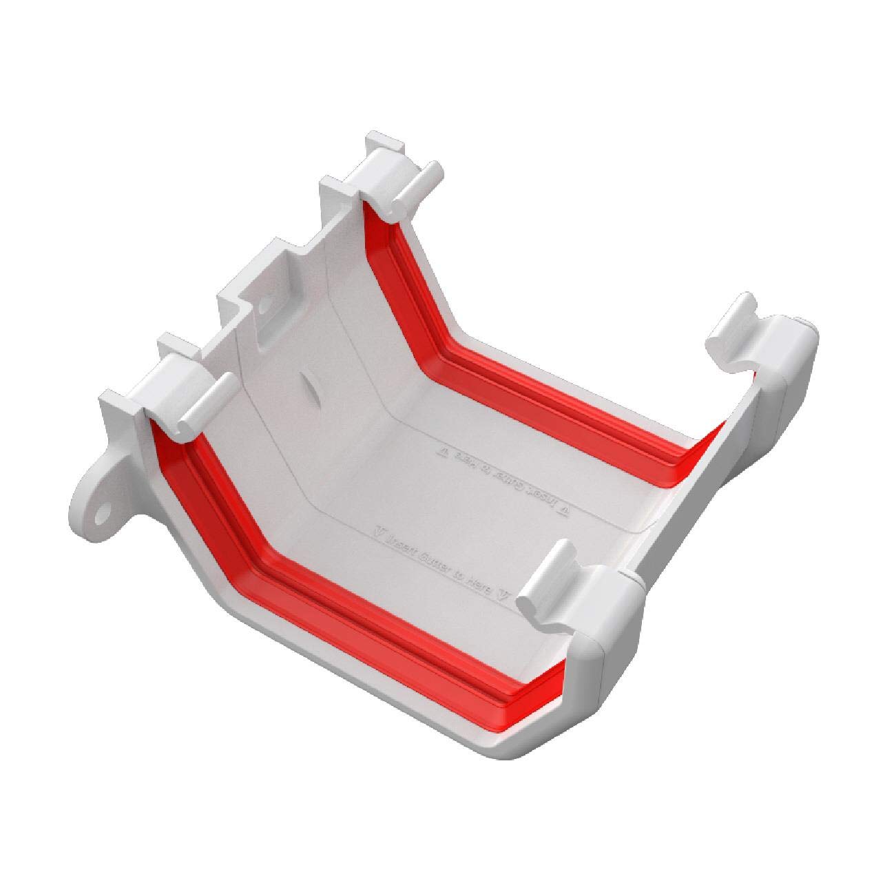 FreeFlowSquare White Gutter Union Joint, 114mm Rain Water Systems