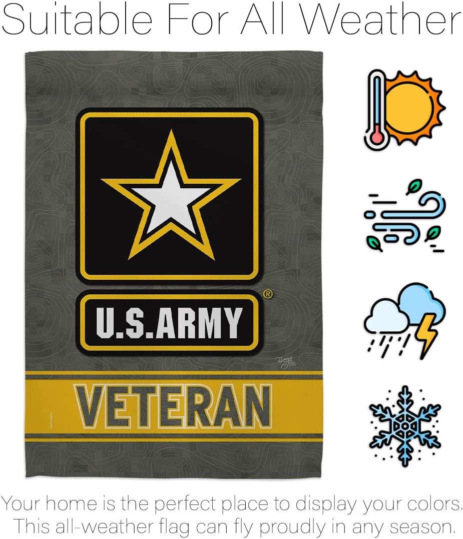 US Army Veteran Garden Flag - Armed Forces Rangers United State American Military Retire Official - House Decoration Banner Small Yard Gift Double-Sided Made in USA 13 X 18.5 - Image 6