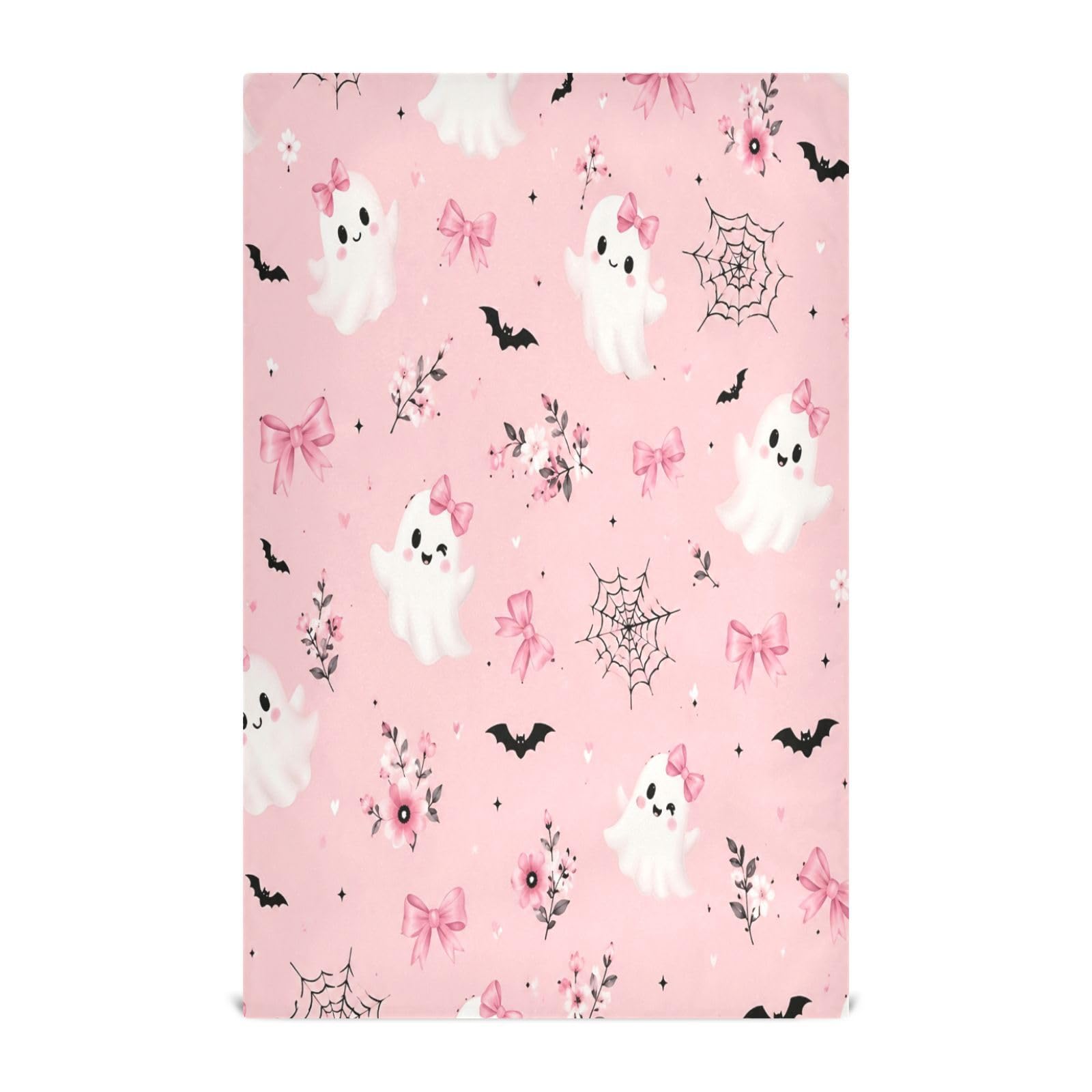 Cgiub Halloween Boo Tea Towels for Kitchen 6pcs Soft Kitchen Towels Absorbent & Quick Drying Dish Cloth for Household & Cleaning, 71.1x45.7cm