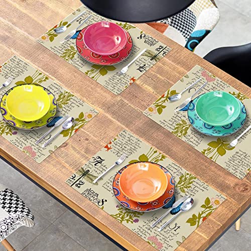 Sets de table papillon libellule lot de 6 lavables pour cuisine - 8