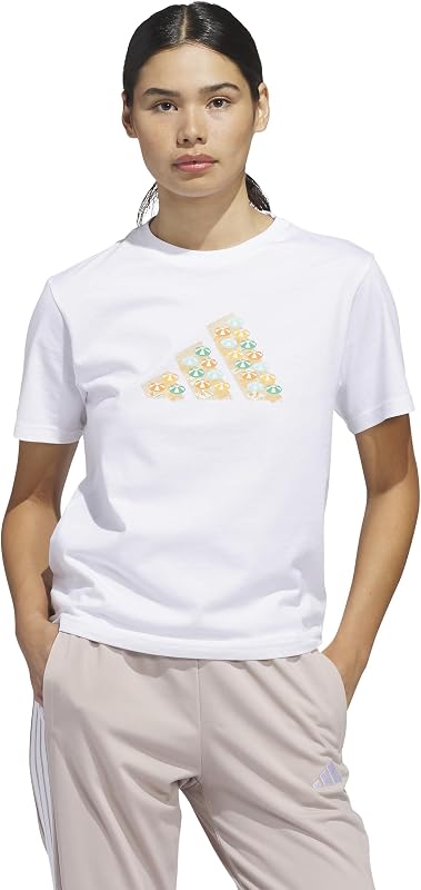 remera gráfica con logo grande de paraguas para mujer