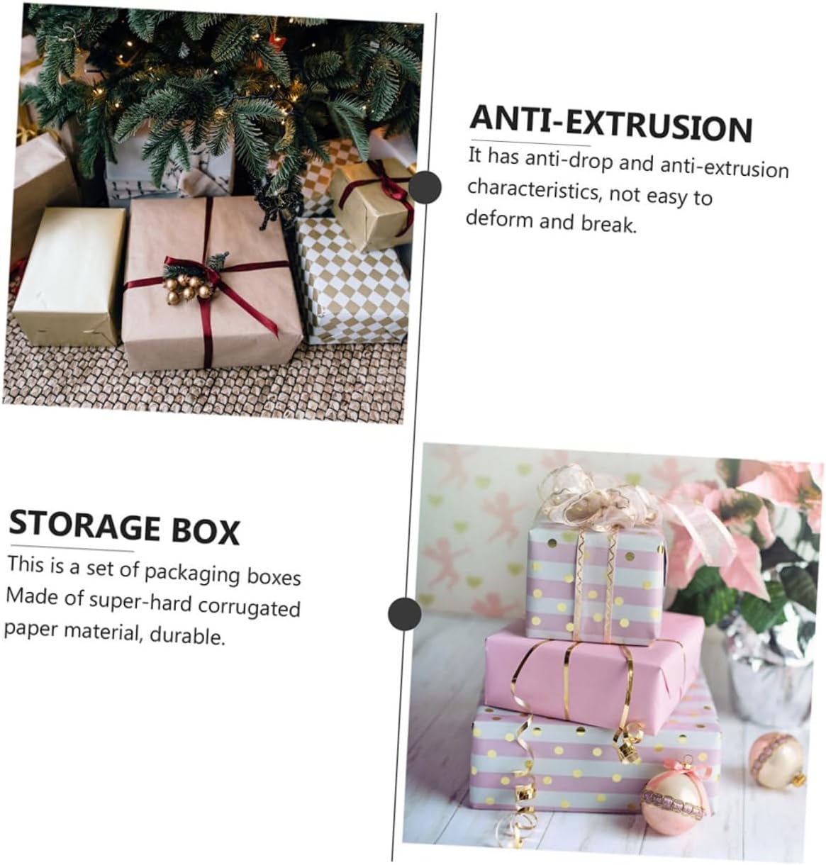 Unomor 15pcs Kraft Paper Favor Boxes 31x21.5x5cm Sturdy E-flute Foldable Boxes for Candy, Flower Arrangement, Bridesmaid Proposal, Valentine's Day Party Packaging