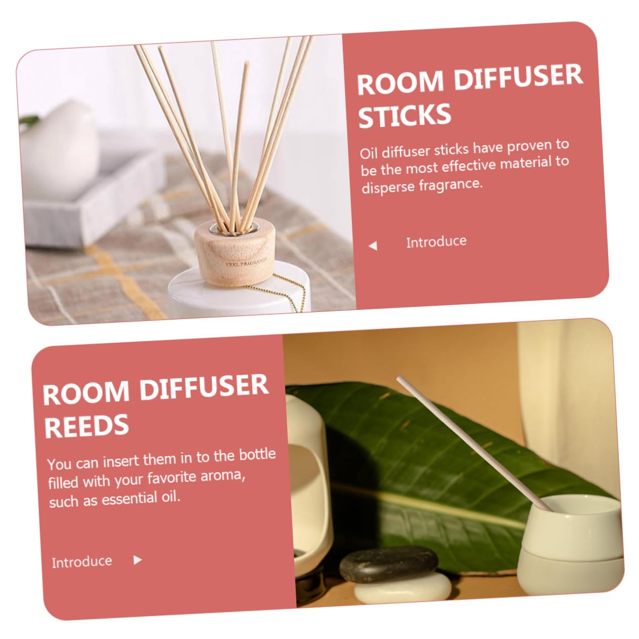 Happyyami Diffuser Sticks 100pcs Natural Rattan Aromatherapy Diffuser Refills for Home Office