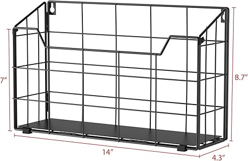 Miniatura 2 de Univivi Organizador de archivos de pared soporte para archivos colgante paquete de 3 soportes para archivos de revistas organizador de archivos de
