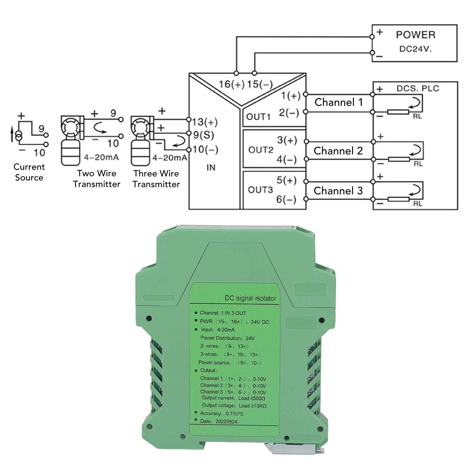 Conditionneur de signaux BM RS PRO type de signal deCourant Courant 9/30 V dc | RS