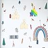 15 Pack 6 Inch Wood Castle Cutouts Unfinished Wood Castle Crafts Wooden Castle Hanging Ornaments DIY Castle Craft Gift Tags for Home Party Decoration #4
