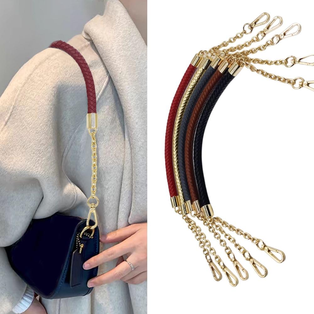Cadena Para Bolso Correas de cuero PU cadena Metal 60cm for bolso, cinturón, asas repuesto, correas for bolsos hombro, accesorios for DIY(WHITE)