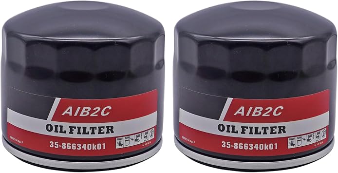 2 Pcs Marine Oil Filter 35-866340K01 Compatible with Mercruiser 4- & 6- Cylinder Engines, GM V8 Engines,Relaces Sierra 18-7824-2
