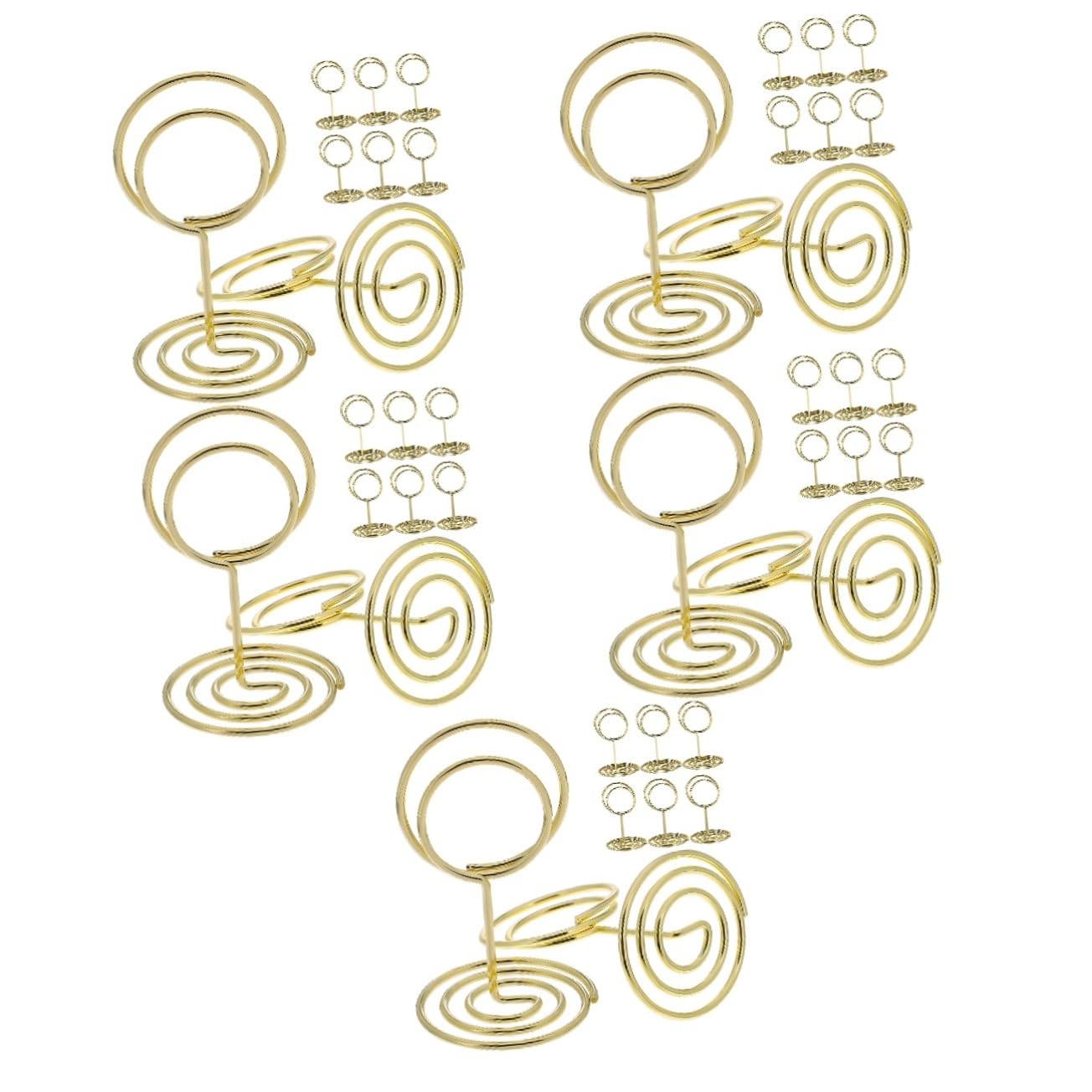 Zerodeko 5 Ensembles Rack Numéro De Table De Table Restaurant Support De Table Pièce Maîtresse Nombres Salutation Mariages Pour Galvanoplastie De Protection De L'environnement 30 Pièces * 5