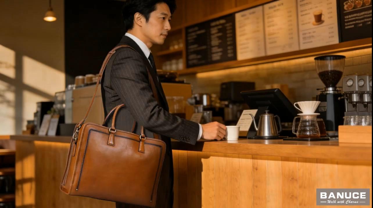 Amazon.co.jp: [バンニュス] ビジネスバッグ メンズ 本革 かばん男性用
