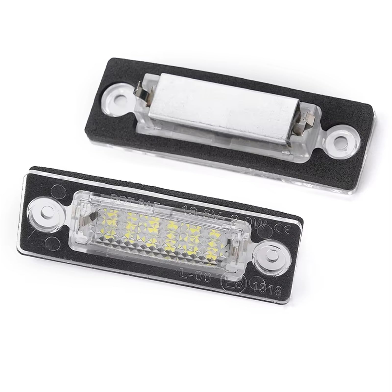 Luz placa matrícula de 18 LEDs alta luminosidad 12V para Volkswagen Passat y Golf 2 piezas 7