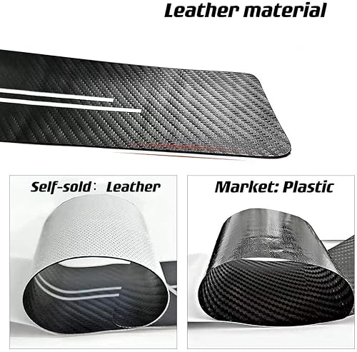 Miniatura 5 de SAMKAS 4 piezas para Nissa sentra Protector de umbral de puerta Protector de entrada de puerta Placa de umbral de puerta Adhesivo decorativo de