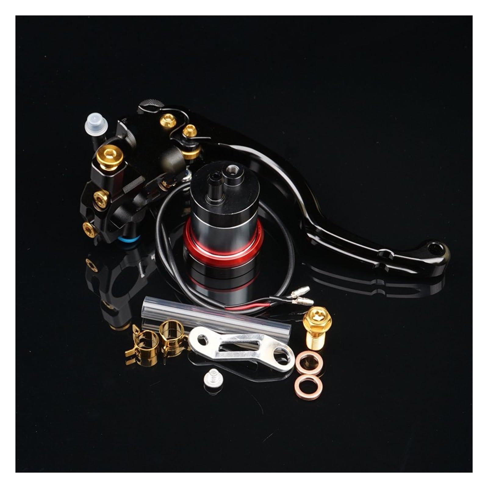 Iukmr Black Right Motorcycle Clutch Brake Lever 17.5 Rcs Radial Mounting Brake Clutch Pump Hydraulic Motorcycle Big Piston Universal(Black Right)