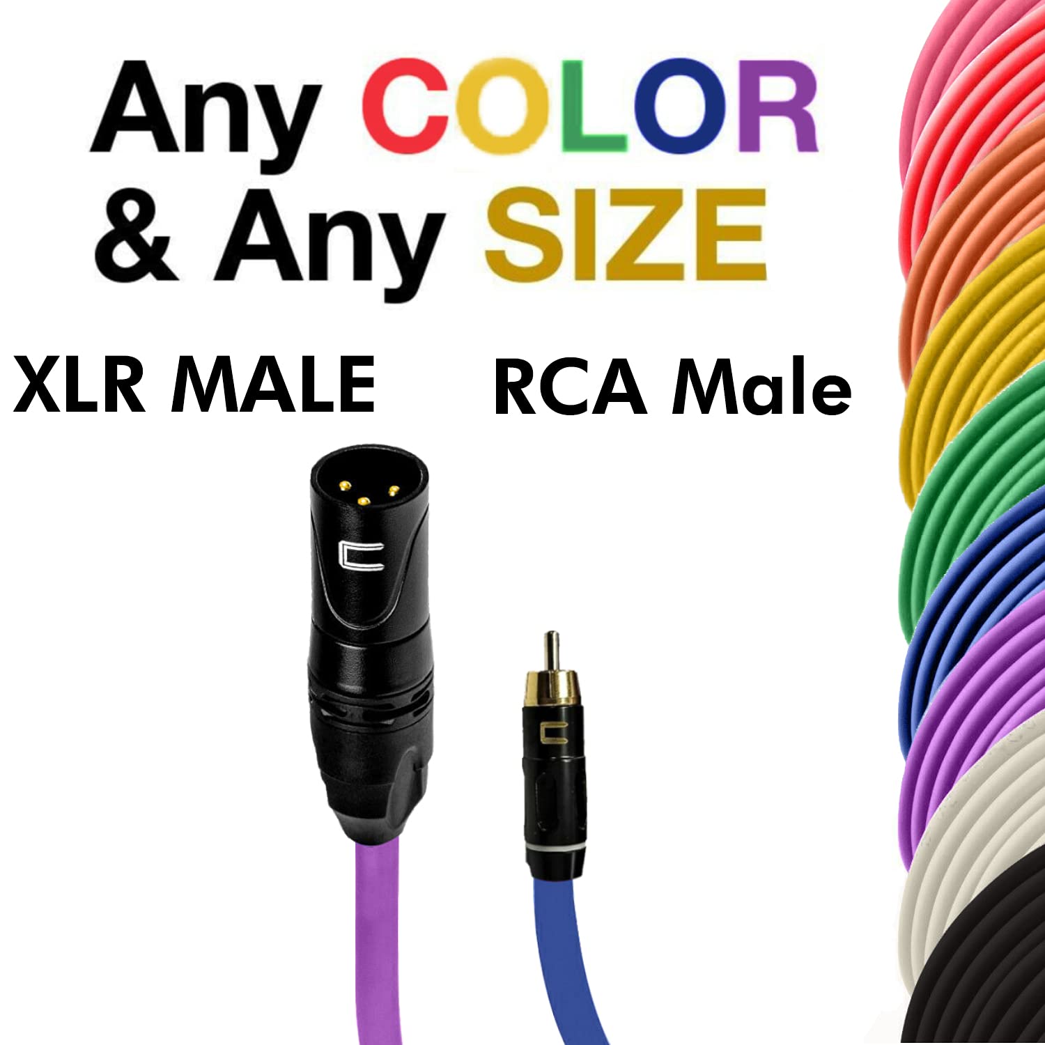 Unbalanced XLR Cable Male to RCA - 100 Feet Red - Pro 3-Pin Microphone Connector for Powered Speakers, Audio Interface or Mixer for Live Performance & Recording