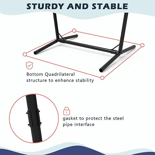 Miniatura 4 de Silla hamaca con soporte para proteger la columna cervical. Soporte ajustable para silla de hamaca adecuada para interiores y exteriores con soporte