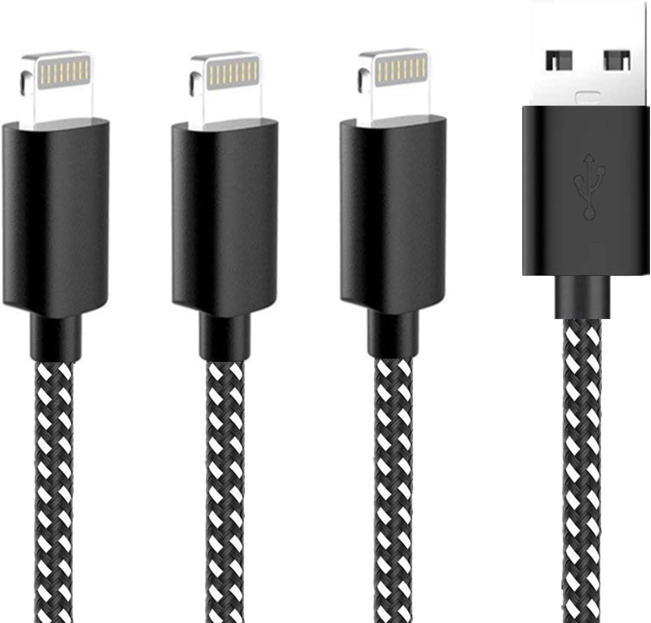 SHARLLEN Phone Charger Cable Cable 3Pack 3FT Long Nylon