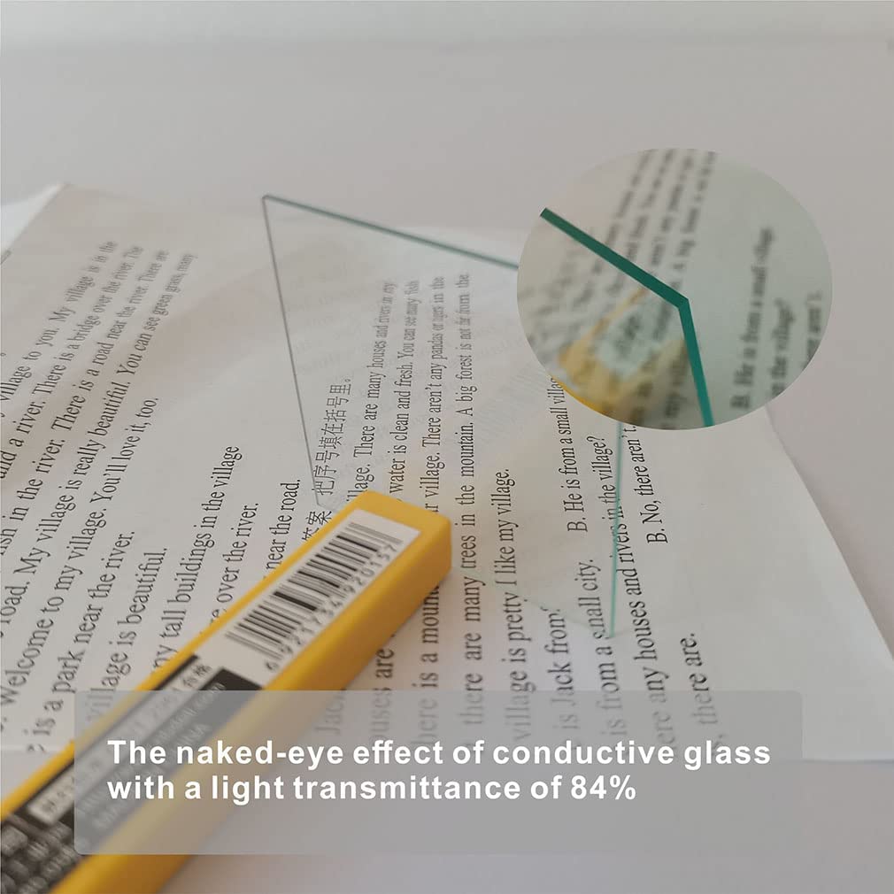 Vidrio conductor FTO SnO2:F 15ohm/sq 100mm×100mm recubierto de óxido de estaño dopado con flúor laboratorio I+D 3 rebanadas