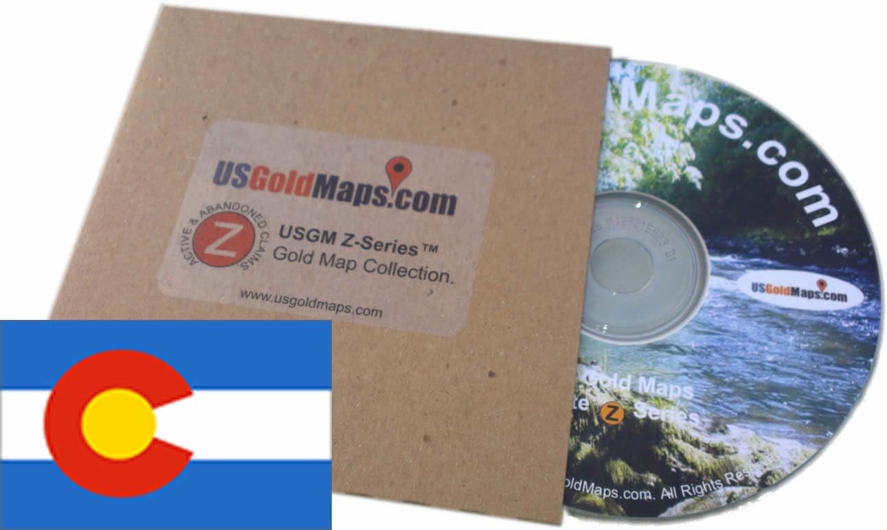 Colorado - USGM Z-Series Active and Abandoned Gold Placer & Lode Claims Prospecting Maps - [ for Google Earth ]
