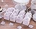 KAZIPA 50PCS Baptism Favor Boxes, 2.2''x2.2''x2.2''Laser Cut Gift Boxes for Baby Shower,First Birthday Party Christening Decorations,Candy Bag for Boy and Girl(White & 50 Thank You Tags)