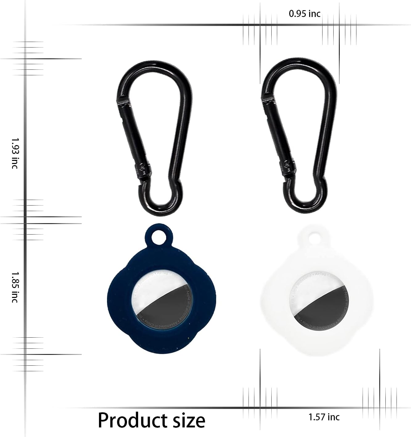airtags case 2pcs airtag keychain loop silicone case for airtags protective case for airtags key ring bulewhite