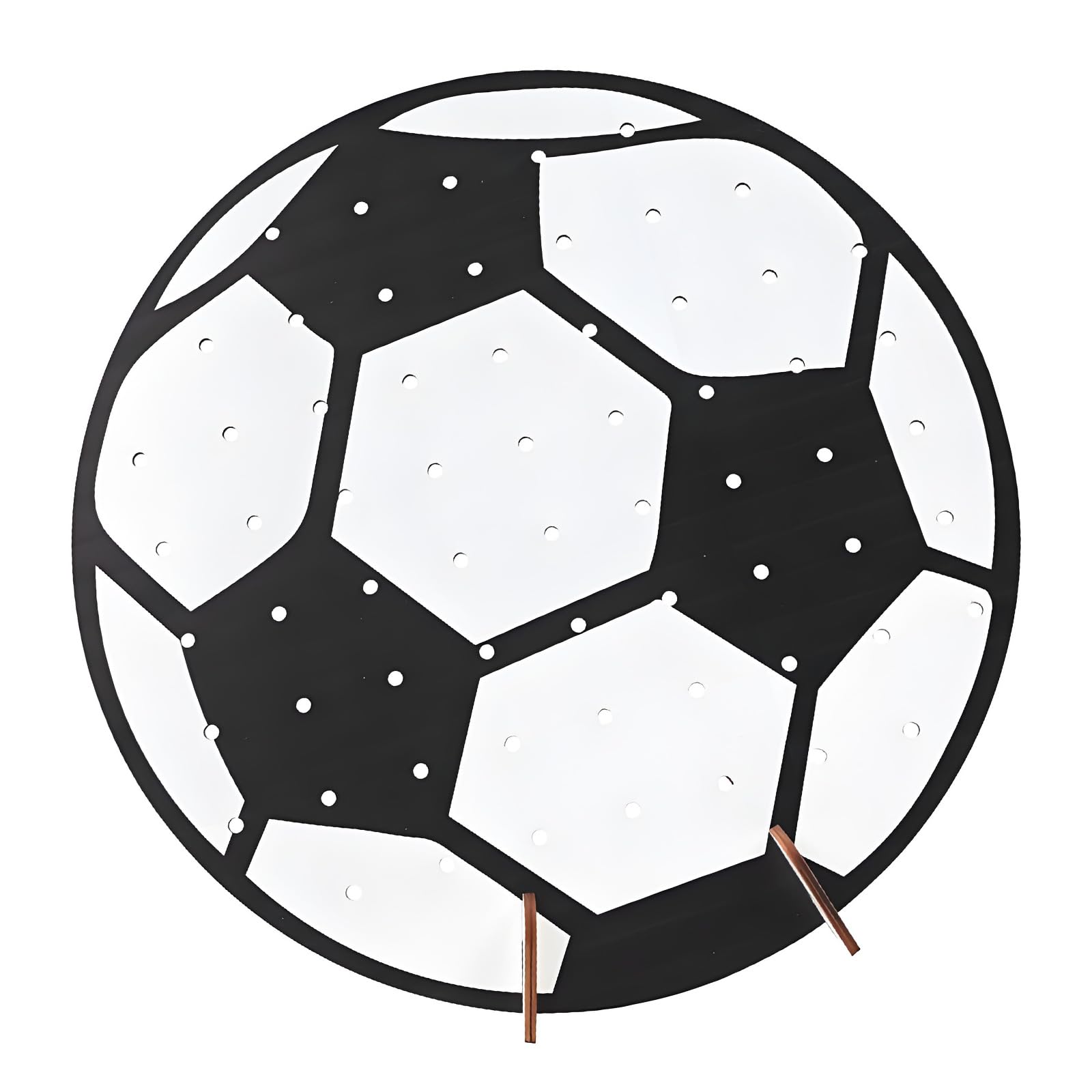Zxfdsfdbnm Handcrafted Wooden Display Stand with Football Theme Lollipop Holder Rack for Showcasing Sweet and Small Collectibles Football Theme Candy Holder